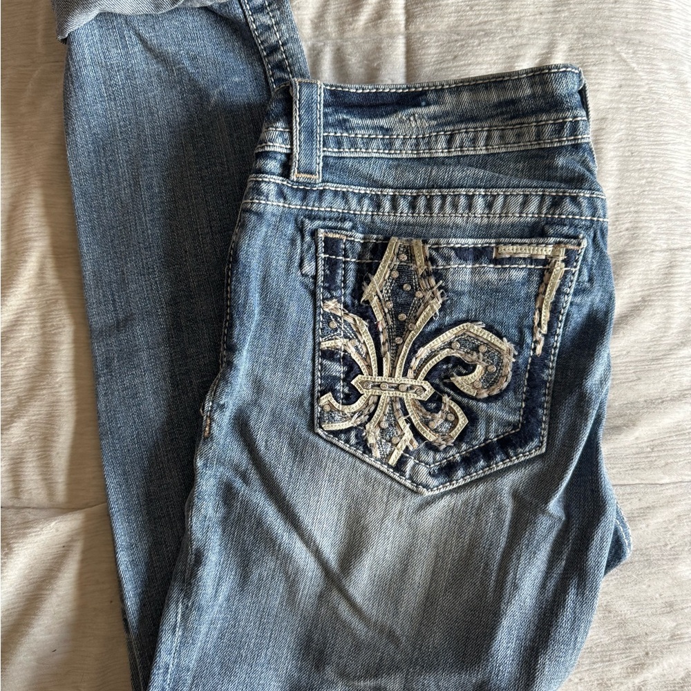 Miss Me Blue Skinny Jeans, Women’s Size 29 — EUC